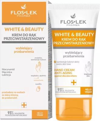 Krem për duar për femra Floslek White & Beauty Anti-Aging Whitening, 45ml