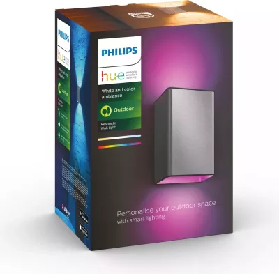 Llambë murale Philips Hue Resonate, LED, smart, çelik inox, dritë me ngjyra