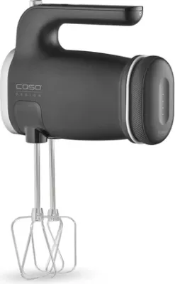 Mikser dore wireless CASO Click & Mix 150W (MPN 3630) 2000mAh, argjend mat/zi, set me bateri + rrahëse + grepa brumi