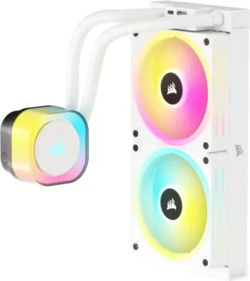 Ftohës hibrid Corsair H100i, 240mm, RGB, i bardhë