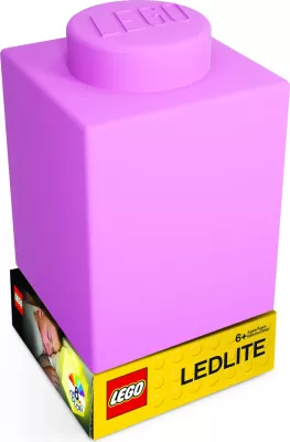 Dritë nate LED LEGO Classic 1x1 silikoni, me ndërrim ngjyrash, 3x AAA, rozë