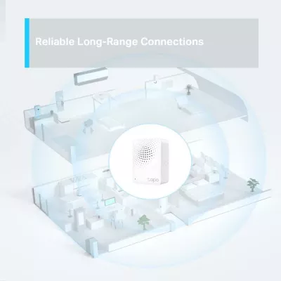 Smart hub TP-Link Tapo H100 alarm 90 dB lidhje me konsum të ulët deri 64 pajisje e bardhë
