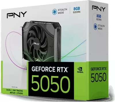 Kartelë grafike PNY RTX 5050, 8GB GDDR6, single fan, e zezë