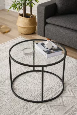 Tavolinë kafeje Hanah Home, Berlin, e zezë, 60cm
