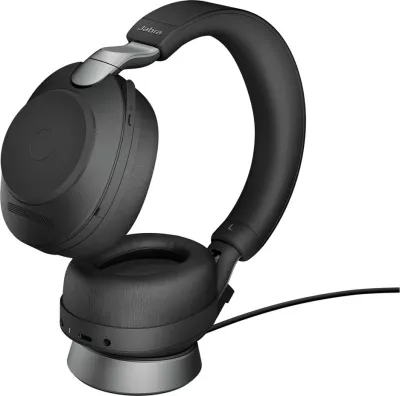 Kufje Jabra Evolve2 85, Link380c UC Stereo me bazë karikimi, e zezë