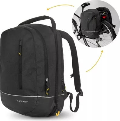 Çantë biçiklete/shpinore Wozinsky WBB30BK, 30L, e zezë