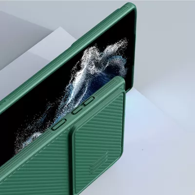 Mbështjellës Nillkin CamShield S Case për Samsung Galaxy S23 Ultra, me mbrojtëse kamere, Jeshil