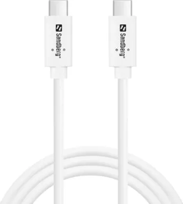 Kabllo USB-C në USB-C Sandberg 136-76 USB 3.2 Gen2 5 m PD 100 W, e bardhë