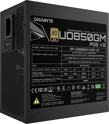 Furnizues energjie (PSU) Gigabyte UD850GM PG5 V2 850W 80 Plus Gold ATX 3.1 Fully modular, i zi