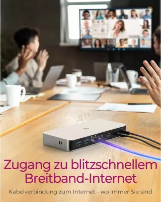 Docking station ICY BOX IB-DK2880-C41, USB4, 10 porte, 100W, 8K, anthracite/black