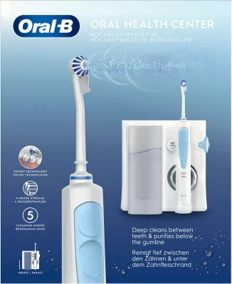 Furçë dhëmbësh Oral-B Oxyjet, për të rritur, rrotulluese-oscilluese, e bardhë, bateri e integruar