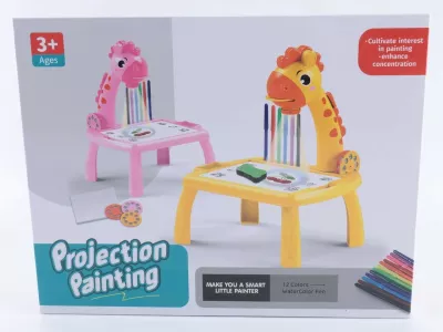 Projektor vizatimi për fëmijë Madej Giraffe, 12 ngjyra, plastikë