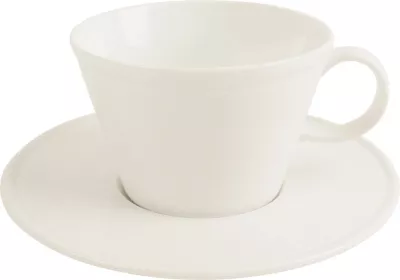 Pjatëz filxhani Porland Line 160mm porcelan, krem, set 6 copë