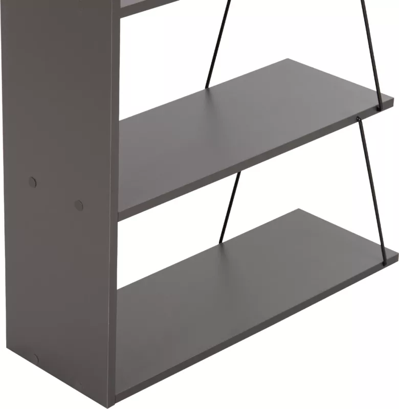 Mini Raft metalik për dokumente dhe libra, 65x22-24x146Hcm, e zezë