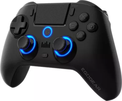 Kontroller wireless RGB EGOGEAR SC15 për PS4/PS3/PC, Bluetooth, jack 3.5mm, i zi