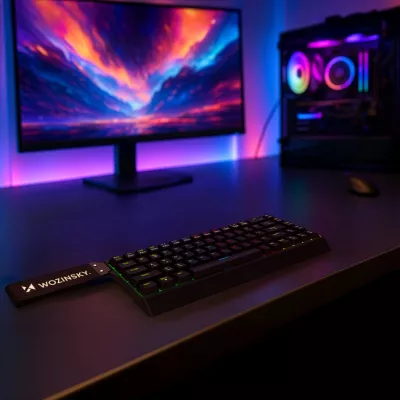 Tastierë mekanike gaming, Wozinsky WKGP-1165, 68 tasta, RGB me 17 efekte, USB-A, QWERTY, e zezë