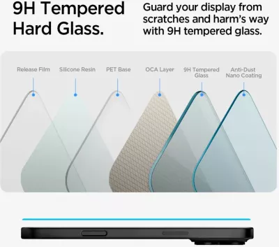 Mbështjellës xhami Spigen Glas.tR EZ Fit për iPhone 15/16, transparent, 1 copë