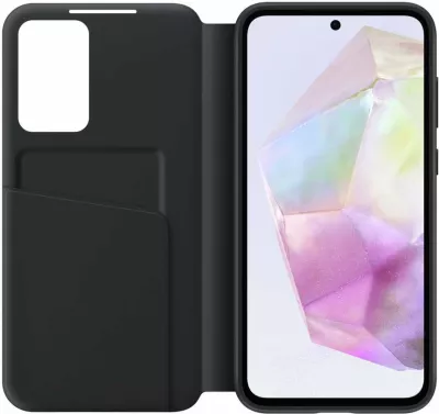 Mbështjellës Samsung Smart View Wallet EF-ZA356CBEGWW për Galaxy A35, i zi