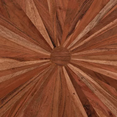Tavolinë kafeje ovale Montana Superior, dru akacie natyrale, këmbë metalike të zeza, 120x61x45cm