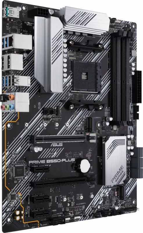 Pllakë amë ASUS PRIME B550-PLUS, Socket AM4, DDR4-SDRAM, 128 GB, E zezë dhe argjend