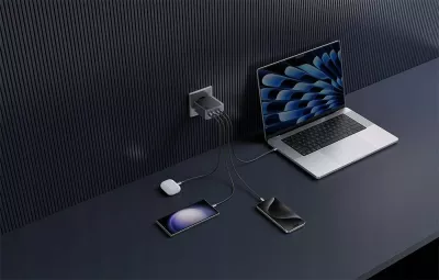 Karikues Ugreen Nexode Air 35043 100W 3x USB-C + 1x USB-A, pa kabllo, gri