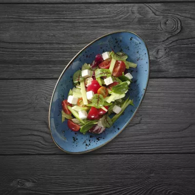 Pjatë prezantimi Fine Dine Iris 240x270mm, porcelan, set 6 copë, blu
