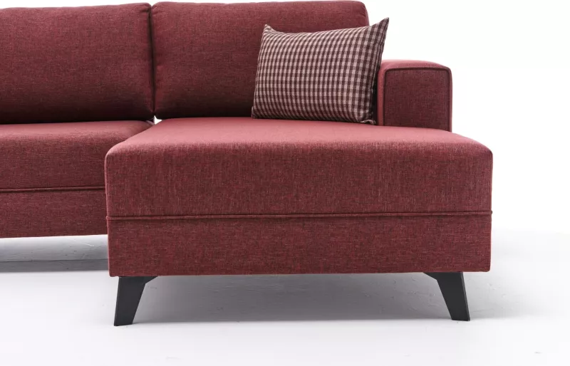 Kënd-sofë krevati Atelier del Sofa, Efsun, ngjyrë e kuqe e errët
