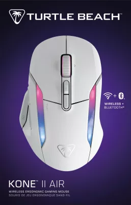 Maus gaming Turtle Beach Kone II Air, i bardhë, RGB