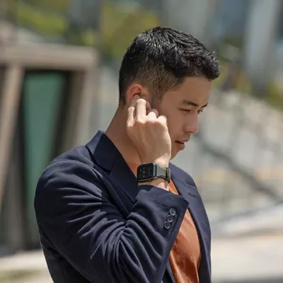 Rrip silikoni për Apple Watch UNIQ Linus, 42/44/45mm, i zi