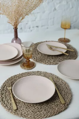 Set pjatash për ëmbëlsira, krem, Hermia Concept, 6 copë, X00018989