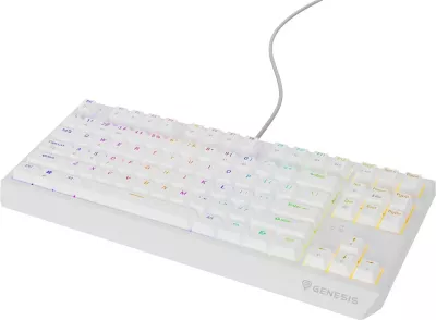 Tastierë mekanike GENESIS Thor 230 TKL, QWERTY, US English, RGB, e bardhë