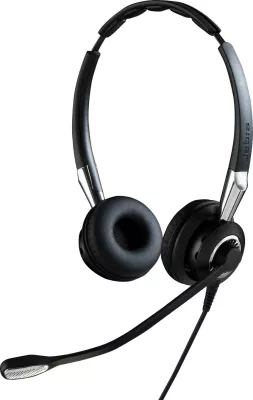 Kufje Jabra BIZ 2400 II Duo, me kabllo, QD, për zyrë/call center, e zezë