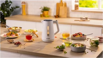 Çajnik Bosch TWK1M121, 1.7L, 2400W, bardhë