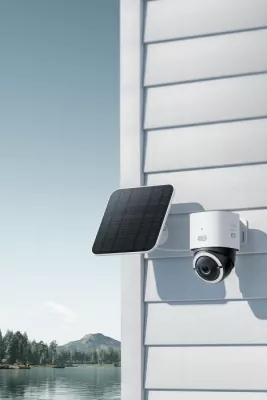 Kamerë sigurie e jashtme wireless ANKER eufy Security S330 4G LTE / Wi‑Fi, 4K, PTZ 360°, panel solar, bateri 9400 mAh, microSD deri 128 GB, me SIM + panel solar, bardhë