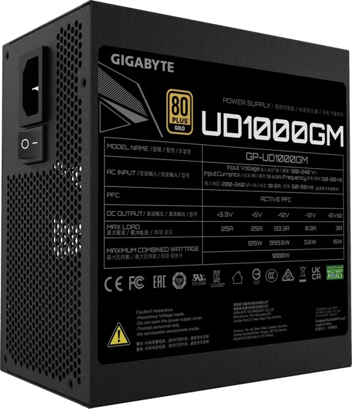 Furnizues energjie Gigabyte UD1000GM, 1000W, 24 pin, i zi