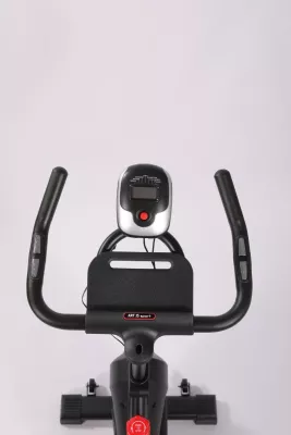 Biçikletë statike indoor ART.IS sport AS1 (AS8723), rrotë fluturimi 6 kg, Bluetooth Kinomap/Zwift, ngarkesë max 120 kg, e zezë/kuqe