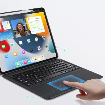 Mbështjellës me tastierë Bluetooth Dux Ducis DK Series për iPad Pro 12.9 (2020/2021/2022), i zi