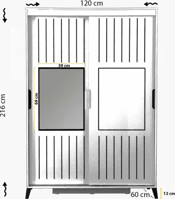 Dollap Hanah Home, Pasific Home Fuga 120, ngjyrë lisi