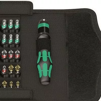 Set veglash Wera KK 100, 52 copë, kuti tekstili