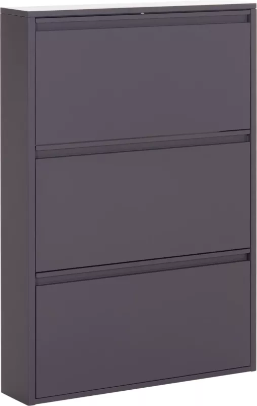 Dollap këpucësh metalik STARK, ngjyrë antracit, 3 dyer magnetike, FH6633.03, 71x15x103cm