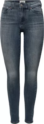 Xhinse skinny për femra Only ONLWAUW MID SK DNM BJ777, blu e errët denim