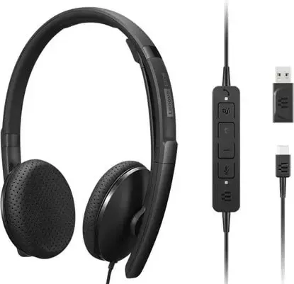 Kufje Lenovo 4XD1M45626, me kabllo, USB Type-C, të zeza