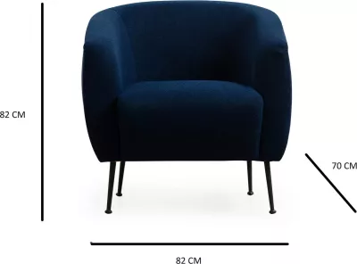 Karrige Wing Atelier del Sofa, ngjyrë e kaltër Eses