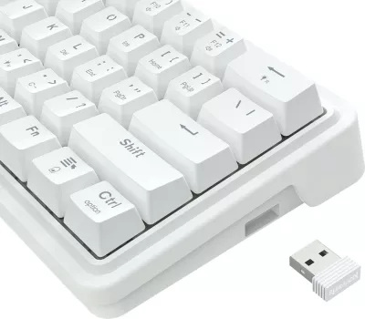 Tastierë mekanike Redragon Draconic V2 K730W-RGB-PRO, 60%, RGB, wireless/wired, e bardhë
