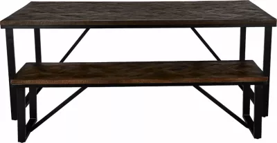 Tavolinë MAIANDROS, ngjyrë kafe e errët, 200x100x76