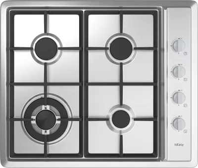 Pllakë gatimi me gaz IsEasy MGBS-604D, 4 vatra, inox 59 cm, silver