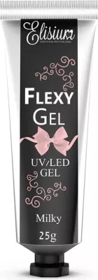 Xhel për zgjatje thonjsh Elisium Flexy Gel Milky 25g