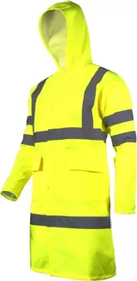 Pallto shiu hi-vis LAHTI PRO L4170106, 3XL, Oxford 300D/PU, EN ISO 20471 Klasa 3, e verdhë