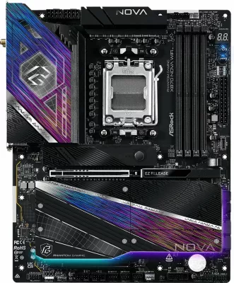 Pllakë amë ASRock X870 Nova WiFi Phantom Gaming ATX, DDR5, Wi‑Fi 7, USB4