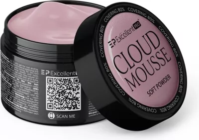 Xhel ndërtues për thonj Excellent PRO Cloud Mousse Soft Powder 15g